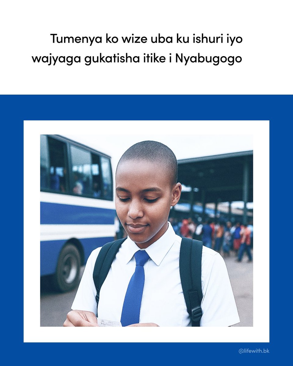 😆😆Ese nawe ni uku byagendaga? Cyangwa ni ko bikigenda😅? 

Munyeshuri nawe mubyeyi, mugihe uri kwitegura itangira ry’amashuri, menya ko BK igendana nawe muri byose. 

Waba ushaka kwishyura amafaranga y’ishuri? Koresha imiyoboro ya BK wishyure ukoresheje Urubuto Pay. Biroroshye,
