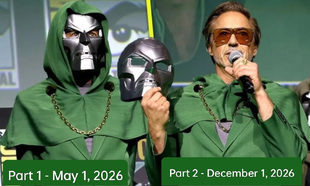 Harshit86503's tweet photo. Avengers: Doomsday will be released in two parts. The first part is scheduled for release on May 1, 2026, and the second part will be released on December 1, 2026
#AvengersDoomsday 
#Rdj https://t.co/RGBz3OiFnk