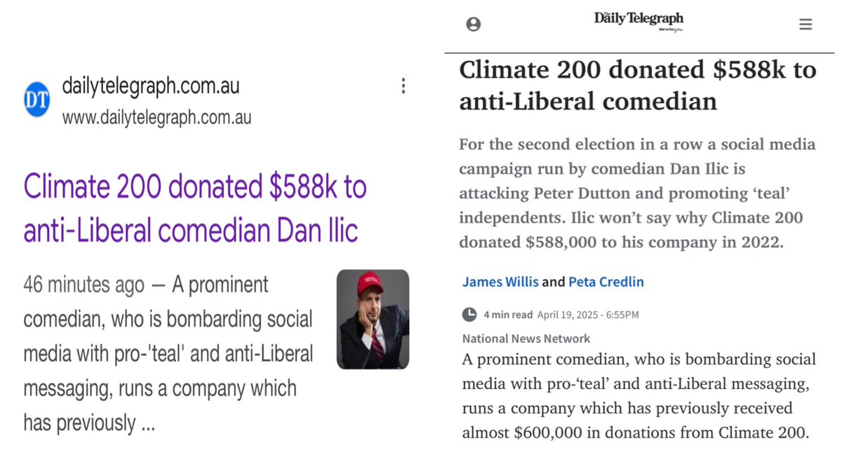 22thinkinggirl's tweet photo. TEAL TRUTH
More cash for comment it seems.
$588,500 from Climate 200
and $100,000 from Robert Keldoulis. Energy trader and major Teal Donor.
@danilic
@SophieScamps @spenderallegra
@climate200
so much for integrity.
#TealTruth #Integrity #Cash4Comment #AusVotes2025 https://t.co/T91DyRZkEj