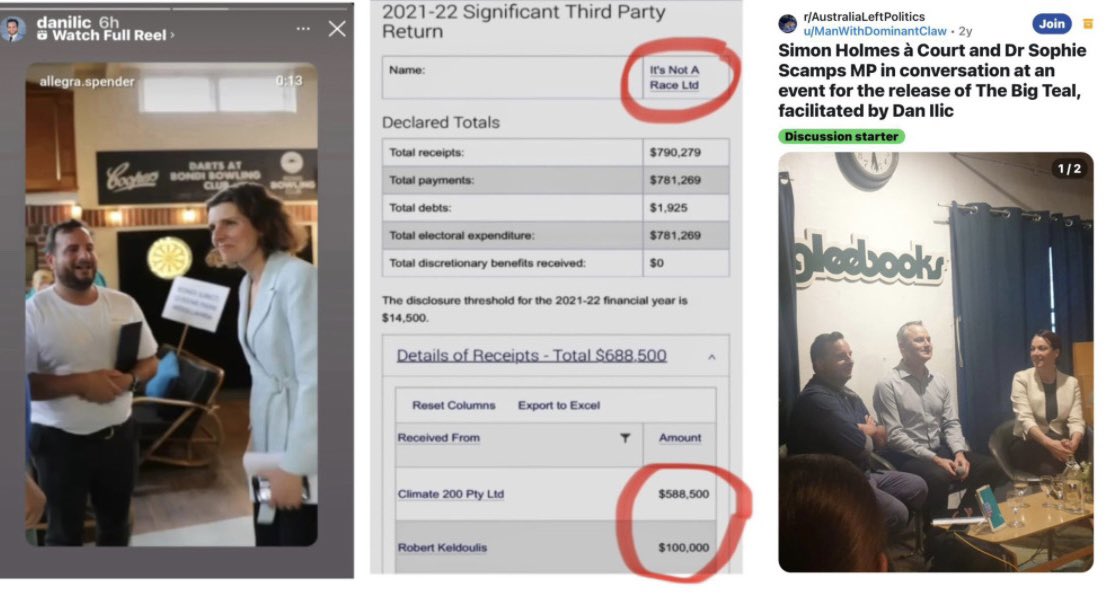 22thinkinggirl's tweet photo. TEAL TRUTH
More cash for comment it seems.
$588,500 from Climate 200
and $100,000 from Robert Keldoulis. Energy trader and major Teal Donor.
@danilic
@SophieScamps @spenderallegra
@climate200
so much for integrity.
#TealTruth #Integrity #Cash4Comment #AusVotes2025 https://t.co/T91DyRZkEj