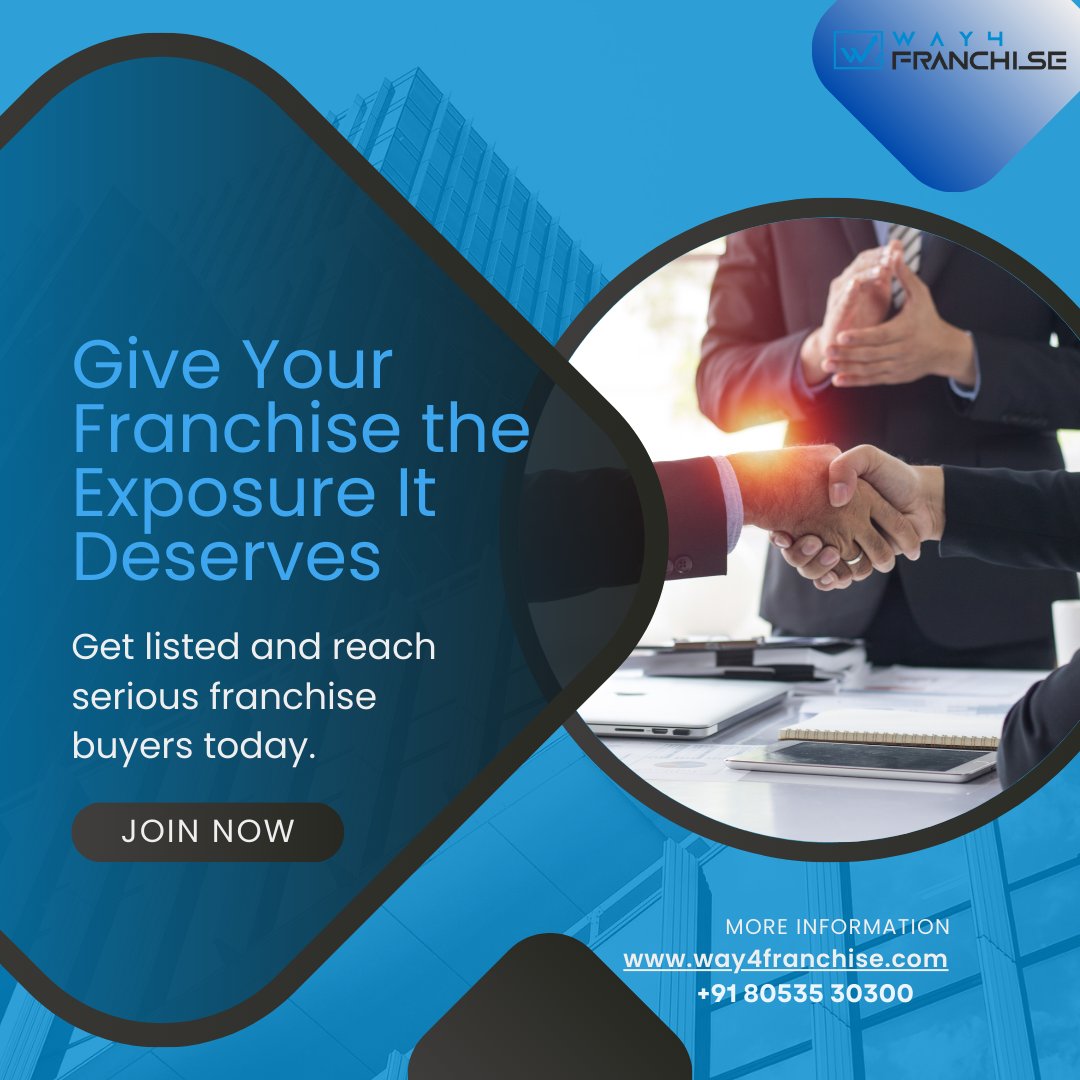 FranchiseW43083's tweet photo. Want more leads and real franchise buyers?
Get listed today and let your brand shine where it matters most.
🚀 List Your Brand Now
🌐 https://t.co/W9zTXagRs3 | 📞 +91 80535 30300
#Way4Franchise #FranchiseListing #FranchiseGrowth #BusinessExposure #ListYourBrand #FranchiseBuyers https://t.co/5nDgaBhL1s