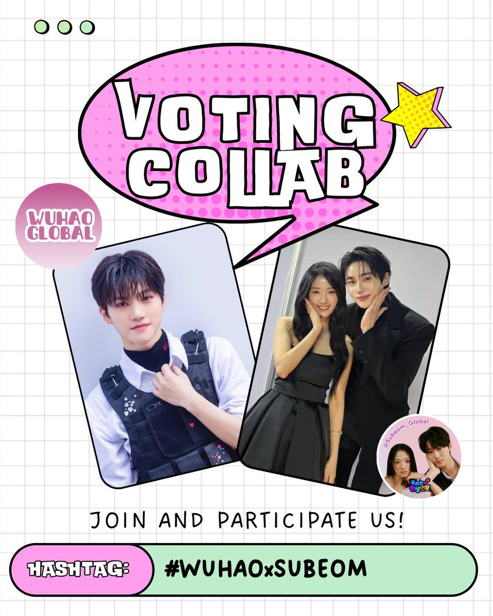 Subeom_Global's tweet photo. Voting Collaboration x @WUHAOGLOBAL 
#WUHAOxSUBEOM

New voting collaboration, It’s SUPER EASY, let’s join us!

🗓️ Event: Newkids Debut's Plan
📅 Period: 18–24 April (10 AM KST)
🗳️ Vote for: Wu Hao
📍 Platform: Newkids https://t.co/kiZsV3ijTd

Let’s vote for Wu Hao! In return, they’ll vote for BWS & KHY at the Baeksang Awards.
Check out the details below for a tutorial on how to create an account and vote for Wu Hao.

Once you’re done, drop your proof in the replies! 🫶