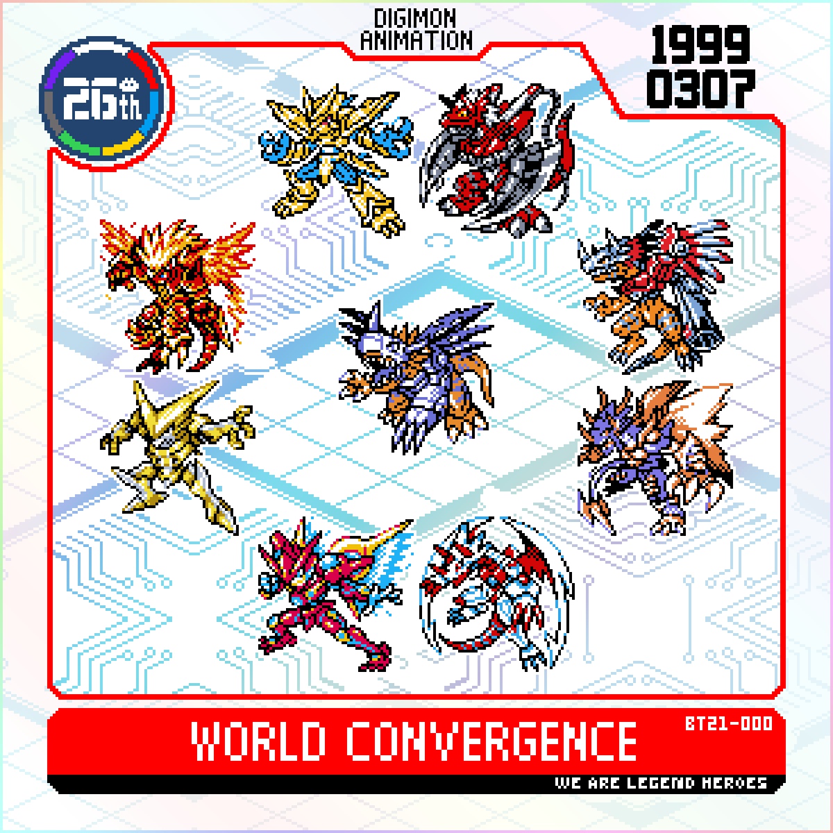 rastadog77's tweet image. [BT-21] WORLD CONVERGENCE 

#デジモン #digimon #디지몬
#アプモン #Appmon #어플몬
#ドット絵 #Pixelart #픽셀아트