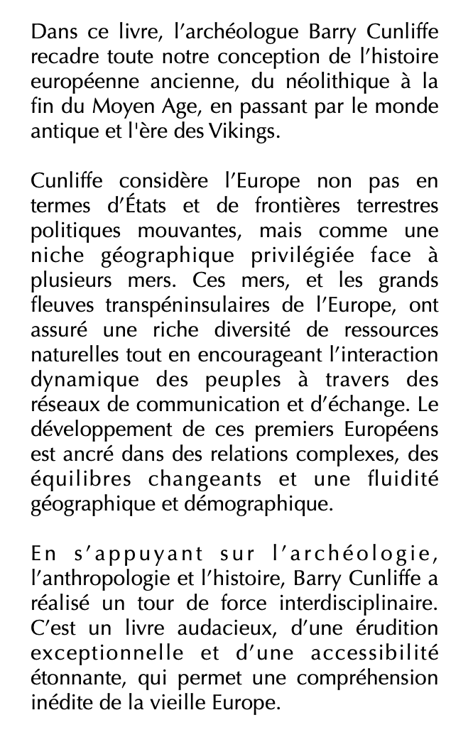 Traduction française de Barry Cunliffe - Histoire maritime de l'Europe du Néolithique au Moyen Age

À paraître en septembre chez Nouveau Monde
