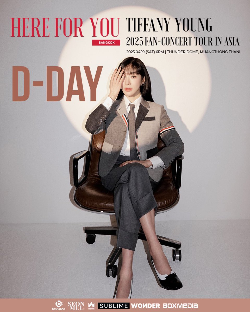 BWRforyou's tweet image. (D-Day) 📣BANGKOK🇹🇭  สิ้นสุดการรอคอย ยองวอนไทย และโซวอนไทย จะได้เจอกับควีนฟานีคนสวยขา💅🏻🩷 ในงาน  “TIFFANY YOUNG 2025 FAN-CONCERT TOUR [Here for You] IN BANGKOK” แล้วน้าา🥳🎉

พิกัดกดบัตร🎫 bestwarinticket.com

🗓️วันแสดง : วันเสาร์ 19 เมษายน 2568
⏰เวลา : 18:00 น.
📍สถานที่:…