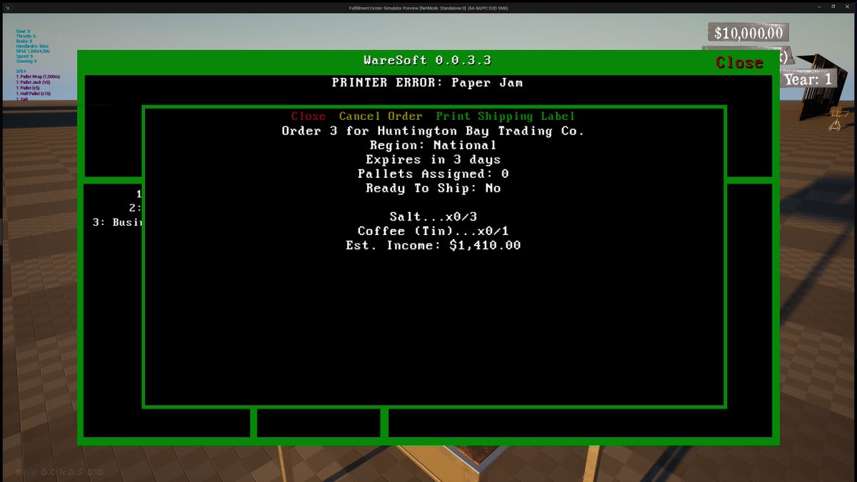 Chris_W_2k5's tweet photo. Working on printers. Already got a #Paperjam ... Dang it.
FCS On Steam: https://t.co/yWSV6XUXyz
#Fulfillment_Center_Simulator | #ToqueEhMedia #indiedev | #gamedev | #indiegame | #indiegamedev | #digitalart | #MadeInUnreal https://t.co/YqNczsCpaL