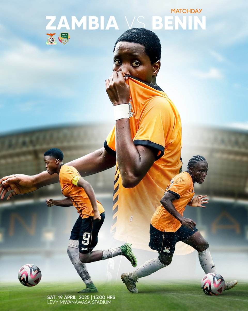 FAZFootball's tweet photo. IT'S MATCHDAY! The Copper Princesses take on Benin in the FIFA U17 Women’s World Cup Qualifier!
🕒 15h00
📍 Levy Mwanawasa Stadium, Ndola
🎟 Tickets: North/South K10 | East K20 | West K50 | VIP K150
📌 Available at Shoprite via CompuTicket
#ZAMBEN #WeAreCopperPrincesses #U17WWCQ