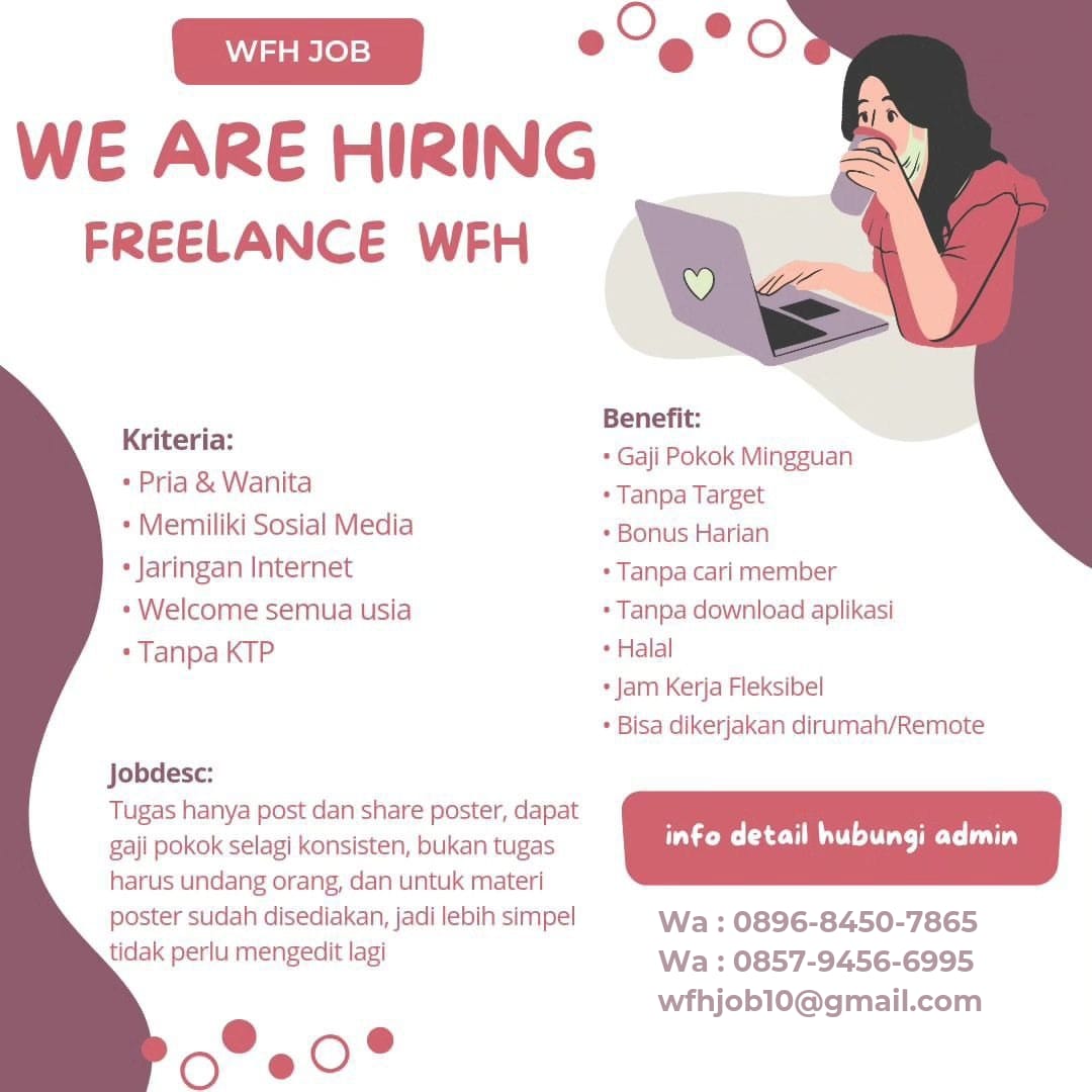 chellcois's tweet photo. mau kerja yang di rumah ajaa? aku ada solusinya #freelance #WorkFromHome #zonauang #zonajajan️️ #freelance https://t.co/90R8YM6BKA