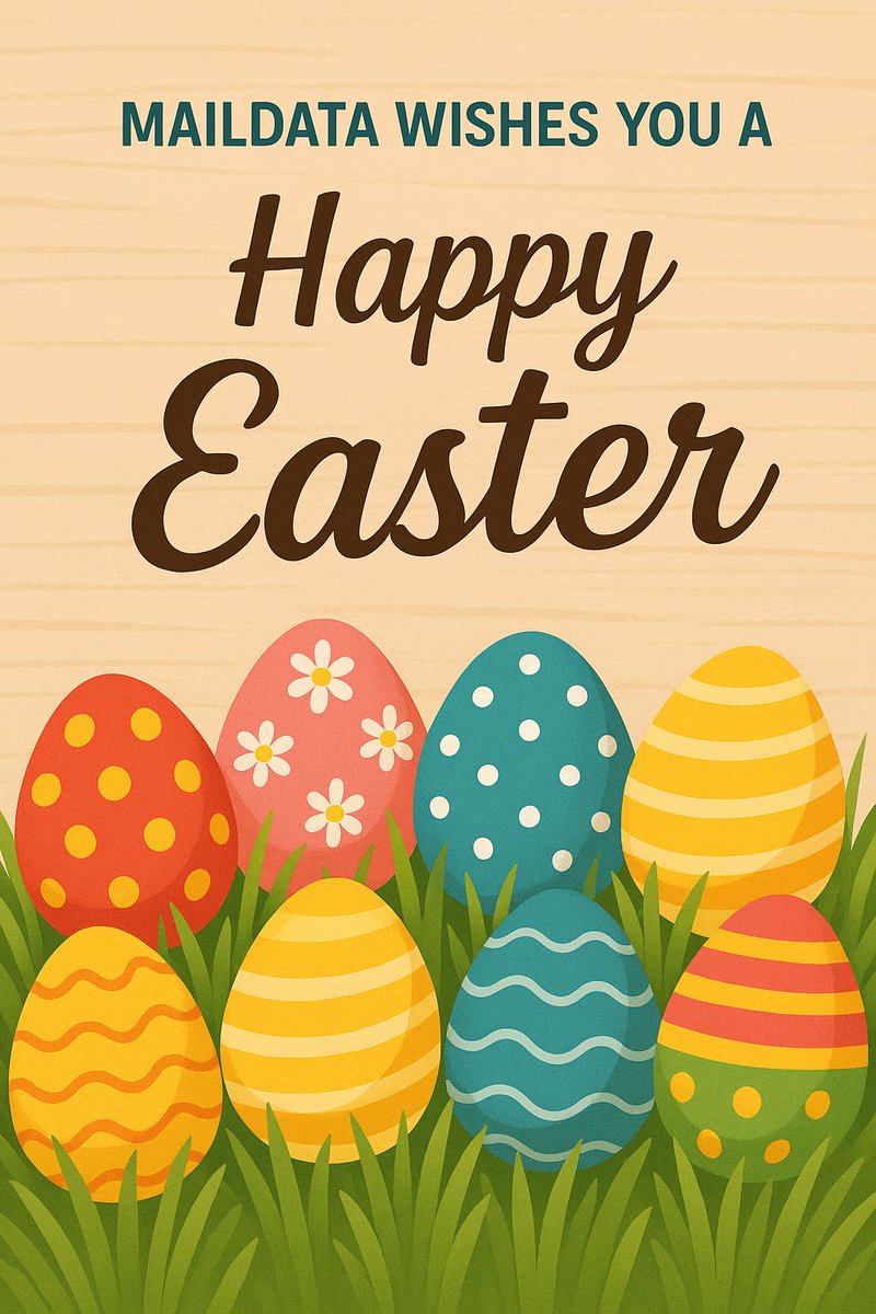 maildata's tweet photo. MailData wishes you a Happy Easter filled with color, joy, and happiness!
#maildata #happyeaster #kalopasxa https://t.co/z9tZkVfd7o
