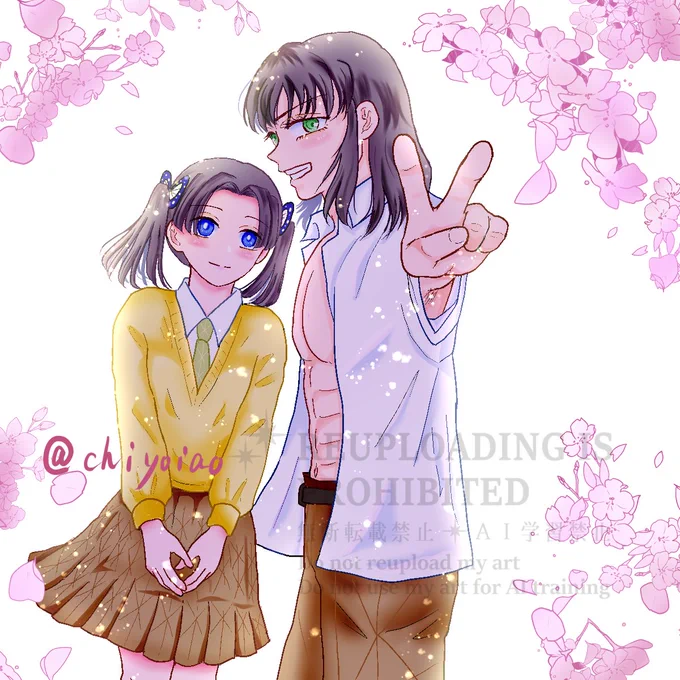 #伊アオ アオちゃんと同じコーコーセーになれて嬉しいすけ君(当日企画に提出したやつです、ありがとうございました!)