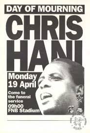 It was on this day, 19 April 1993, that Thembisile Chris Hani was buried.