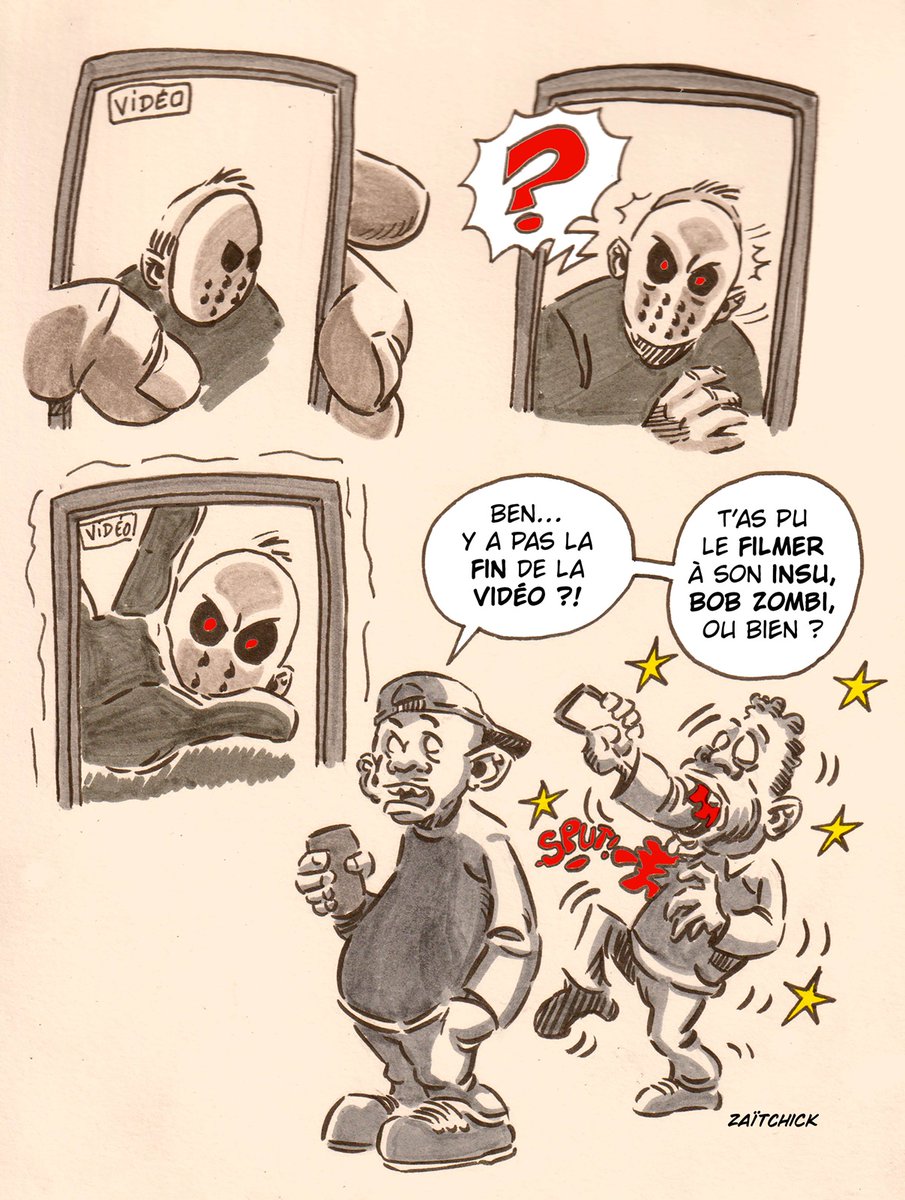 BlaguesDessins's tweet photo. Le #DessinDePresse de Zaïtchick : Vidéo Bob
 Retrouvez les dessins de Zaïtchick sur : https://t.co/VQNx0gcWdF
#DessinDeZaitchick #ActuDeZaitchick #Humour #BobZombi #AmazingGeek #DroitàLimage #ViePrivée #RespectDeLaViePrivée https://t.co/qYAyZHi8xp