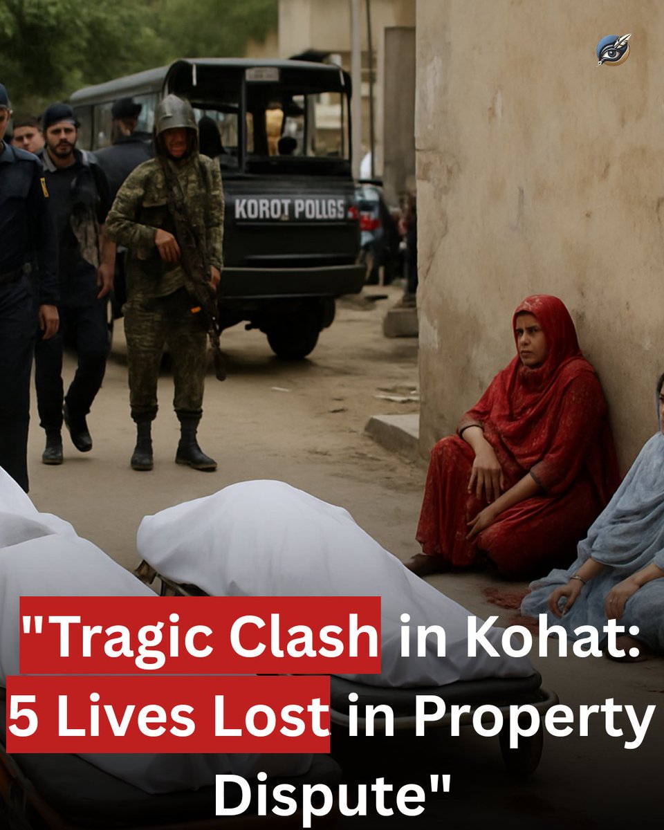 indusexaminer's tweet photo. 🕯️ Tragic Clash in Kohat
 Five dead, including three women, after a property dispute escalates into violence.
 Eight others injured.
 Authorities are investigating.
Full story ➡️https://t.co/WxwyGvmmmD
#Kohat #PakistanNews #BreakingNews https://t.co/lZMw0VQe3l