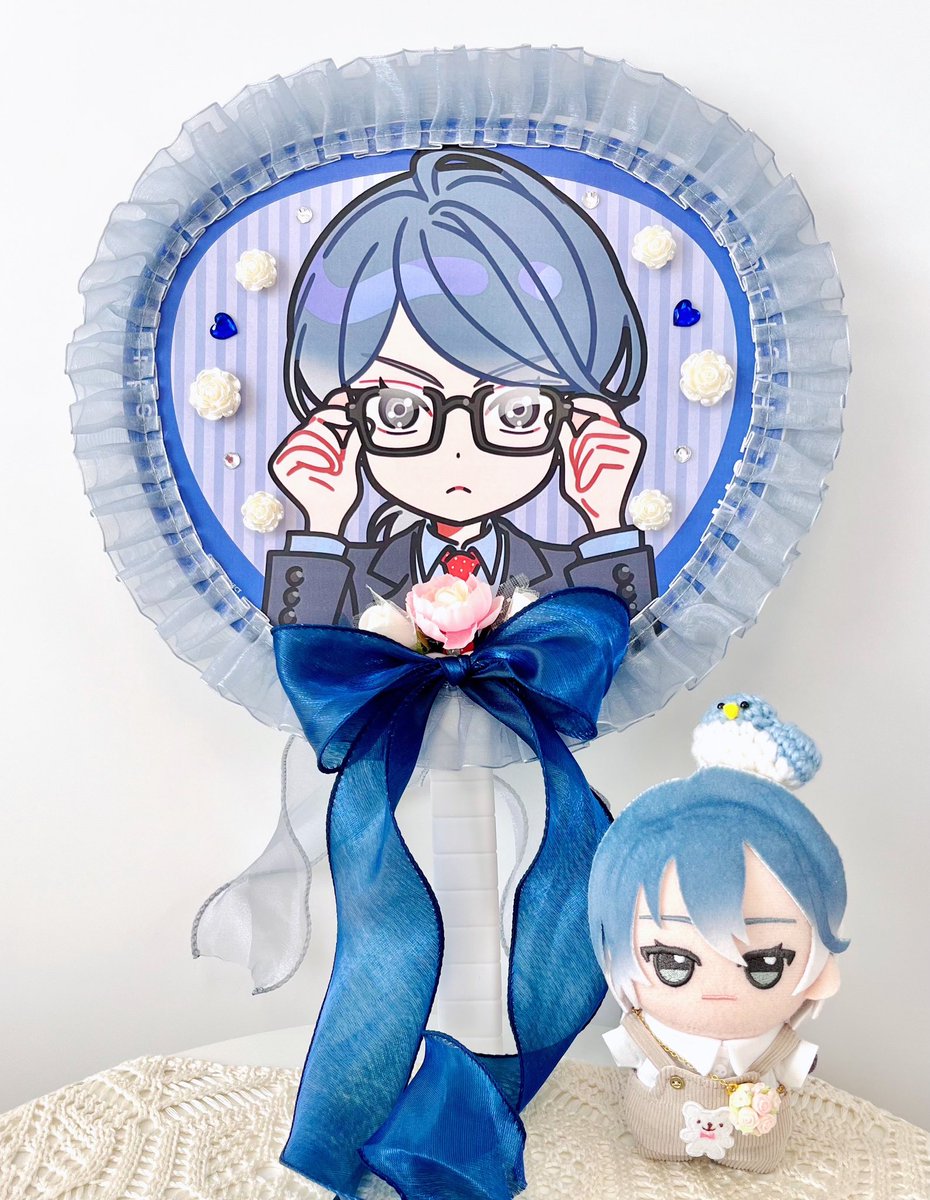初めて作りましたうちわ😆❣️ 難しかったよ〜🥹！！凪しゃ〜ん
