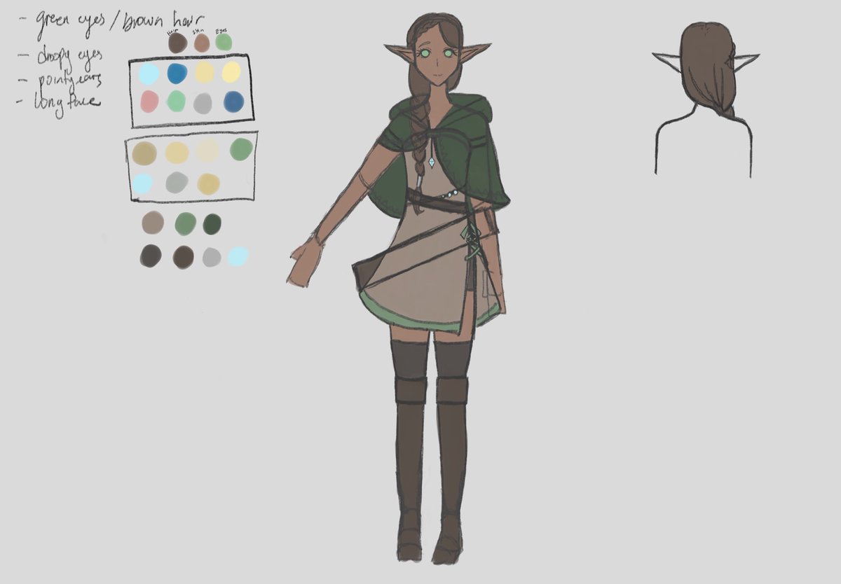 EdaMind's tweet photo. Elf girl is so cute 
+ redesign of another old OC
#edaocs https://t.co/tKABeIBQmd