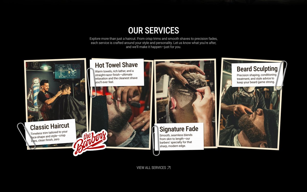 Just wrapped up the services section. Tried to keep it punchy, visual, and a little playful. Feels like it’s coming together 🤘