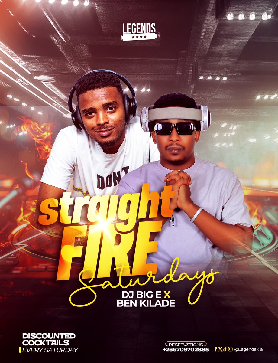Legends (@legendskla) on Twitter photo The fire doesnβt stop this Easter weekend π₯π―
<a href="/Deejaybige1/">Deejay Big E</a> and <a href="/Dj_BenKilade/">Dj Ben Kilade official πΊπ¬</a> are loading up banger after banger,
plus weβve got the hottest food and drink specials ready for youπΆπ₯³
#StraightFireSaturday
You donβt wanna miss this π
#EasterWeekend The fire doesnβt stop this Easter weekend π₯π―
<a href="/Deejaybige1/">Deejay Big E</a> and <a href="/Dj_BenKilade/">Dj Ben Kilade official πΊπ¬</a> are loading up banger after banger,
plus weβve got the hottest food and drink specials ready for youπΆπ₯³
#StraightFireSaturday
You donβt wanna miss this π
#EasterWeekend