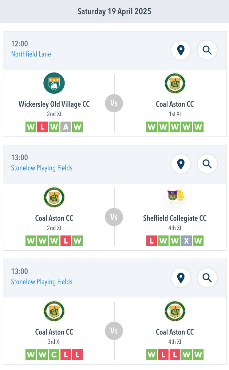 Coal_AstonCC's tweet photo. 1875 - 2025. Today marks the start of our 150th season of cricket. Our first team visit @wickersleyovcc 2nds with CACC 2s welcoming @SheffieldColCC 4s to Stonelow Road. Thank you to all our volunteers for off-season preparation for this landmark season https://t.co/5nnRYDajH7