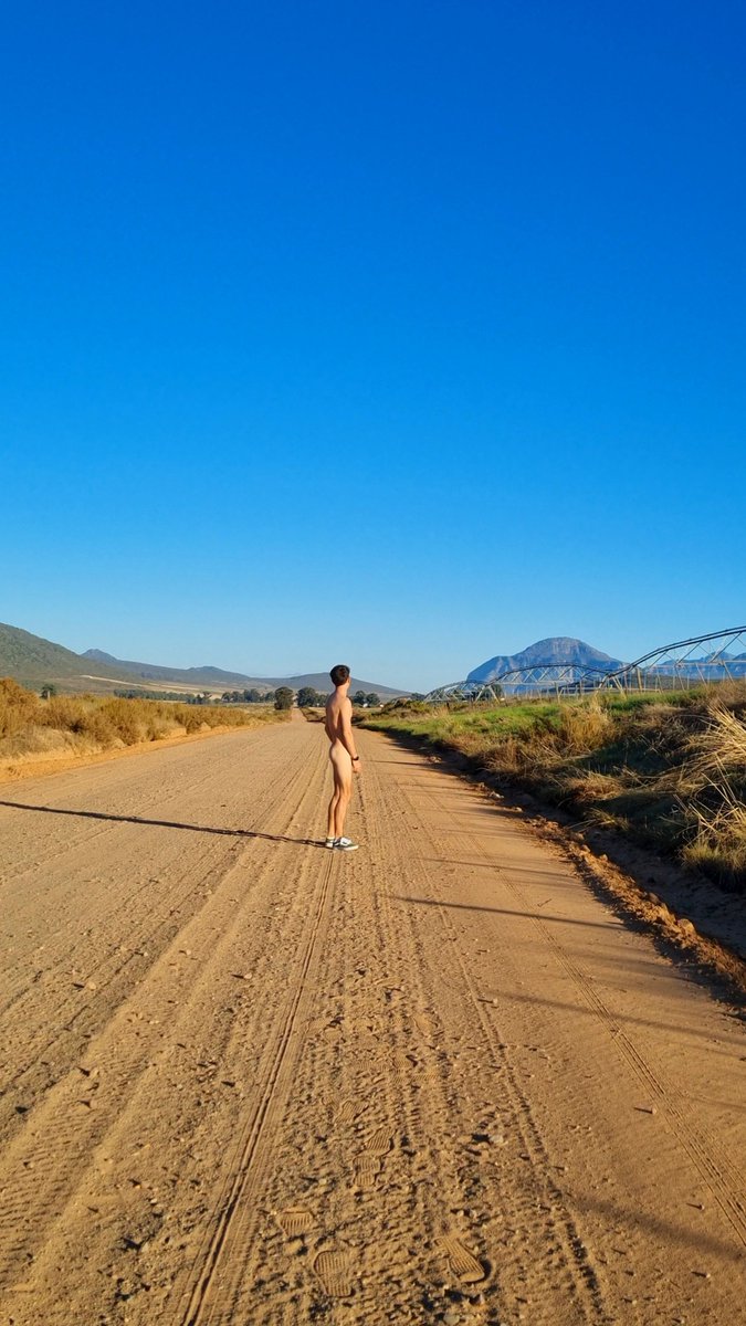 Naked on the farm roads