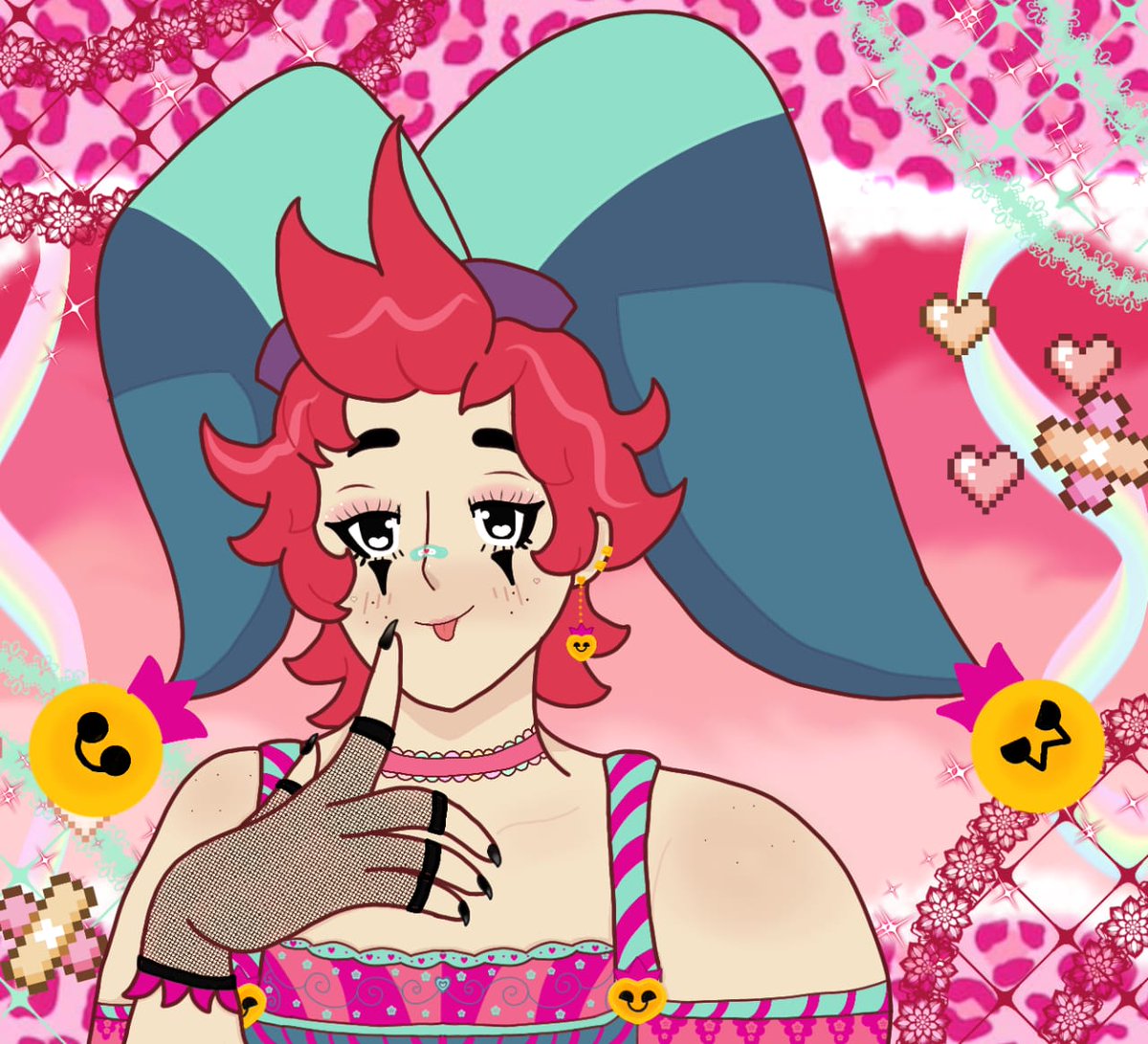 CherryCrybaby69's tweet photo. 🃏💚Chester💜🍬
💖Y e aquí el bromas,les juro que no fue intencional hacerlo femboy, pero pues ni modo a disfrutar,nótese la influencia de los 2000s jajajaja🫰💘💞💖
💜 dedicado a @Gryzk0 y @sanacas4 💜
#chesterbrawlstars #ChesterBS https://t.co/PUIhX3lesQ
