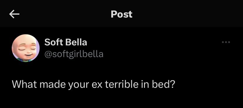 tweetsbyJoy's tweet photo. People were asked "What made your ex terrible in bed?" 
Their replies is weird asf. 😳

A Thread 🧵 https://t.co/zLDYq6o7LT
