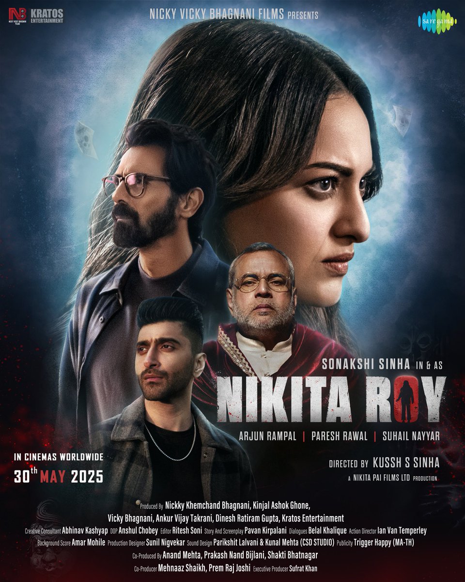 SONAKSHI SINHA - ARJUN RAMPAL - PARESH RAWAL - SUHAIL NAYYAR: 'NIKITA ROY' POSTER OUT NOW – 30 MAY 2025 RELEASE... #NikitaRoy – a psychological thriller – is all set to hit theatres on 30 May 2025.

A #NickyVickyBhagnaniFilms presentation, the film features #SonakshiSinha,