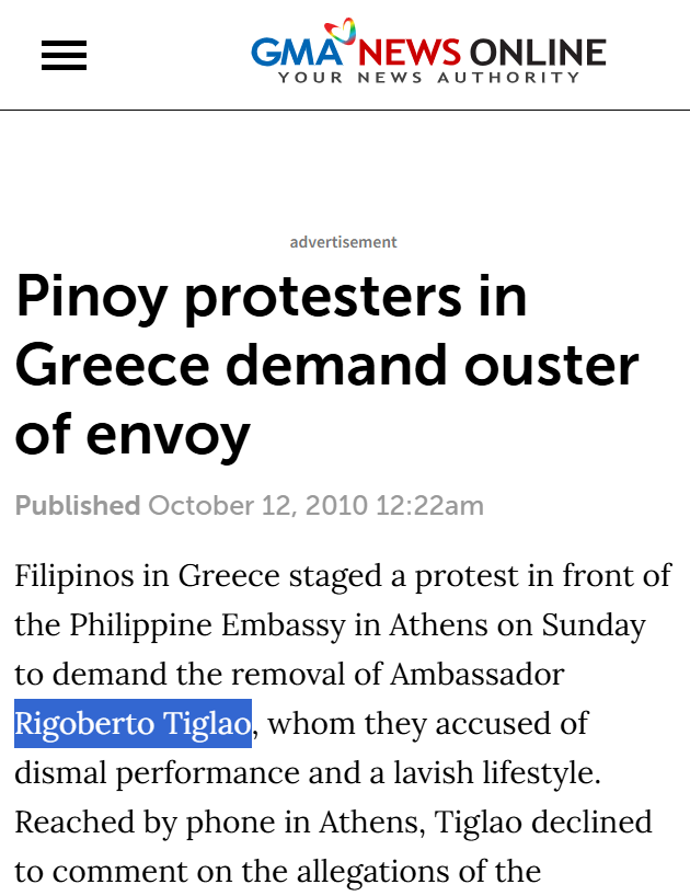 Nag salita yun "Journalist" na ginawang Envoy ni GMA.