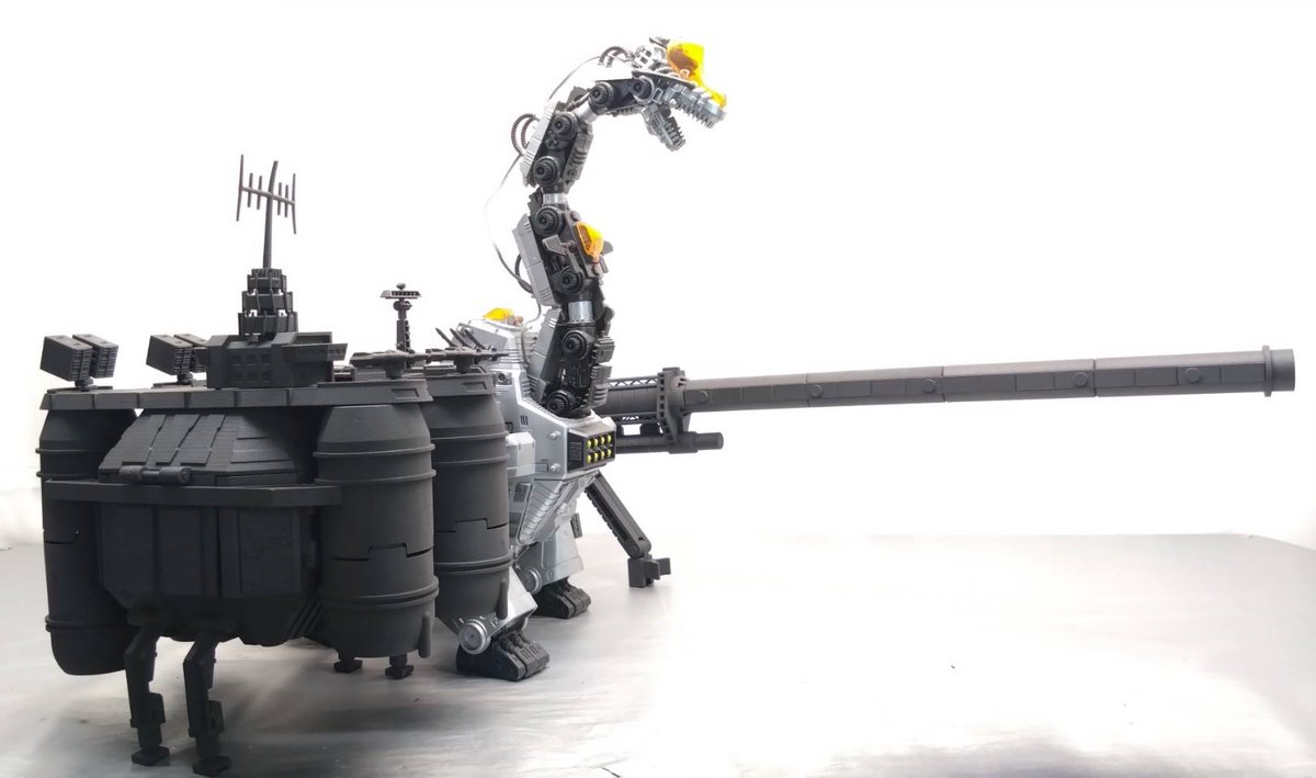 greatofshark's tweet photo. Ultrasaurus gravity cannon 3D printed set.  
The prototype already finished.
  
#ZOIDS 
#ゾイド https://t.co/U6KnpzeJNB