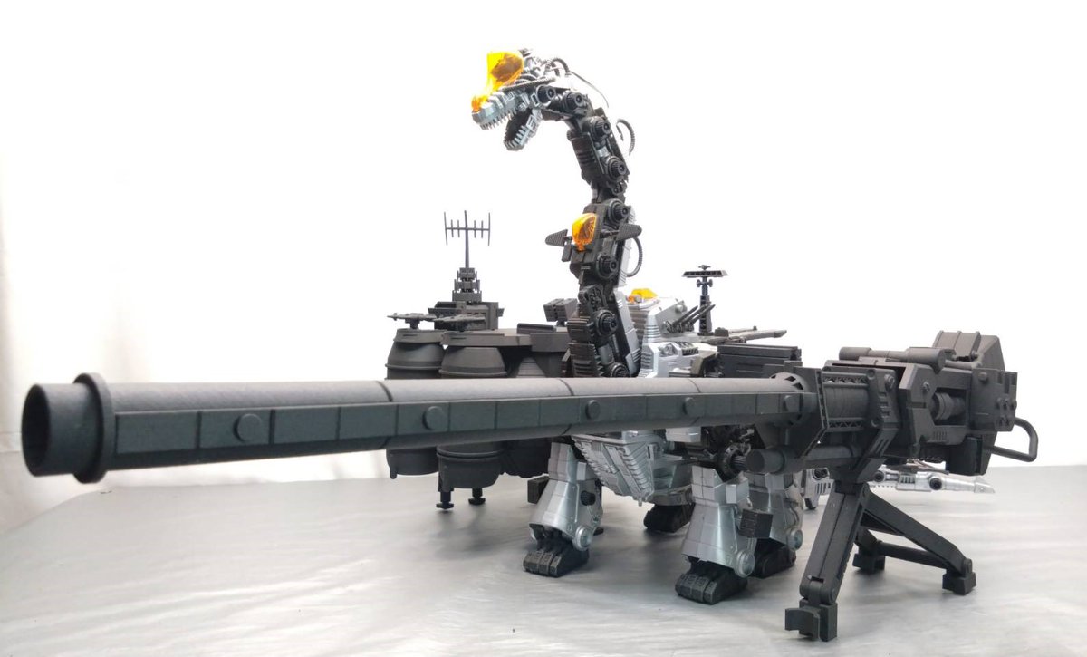 greatofshark's tweet photo. Ultrasaurus gravity cannon 3D printed set.  
The prototype already finished.
  
#ZOIDS 
#ゾイド https://t.co/U6KnpzeJNB