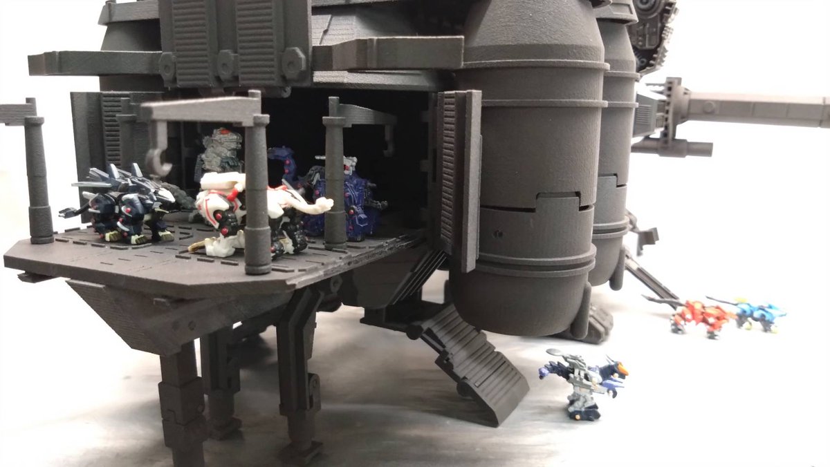 greatofshark's tweet photo. Ultrasaurus gravity cannon 3D printed set.  
The prototype already finished.
  
#ZOIDS 
#ゾイド https://t.co/U6KnpzeJNB