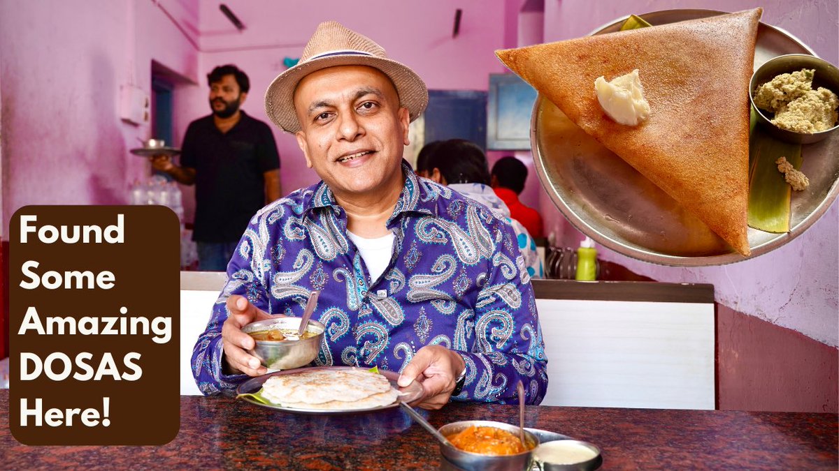 kripalamanna's tweet photo. Found myself at the 30-year-old Gajanana Refreshments in Hassan. The showstopper here is a light and fluffy set dosa accompanied with a unique chutney-sauteed onion and a ladle of hot, melted butter. Watch at https://t.co/lY0YBb76VL
@foodloversindia #truthinfood https://t.co/JBrfs9w95Y