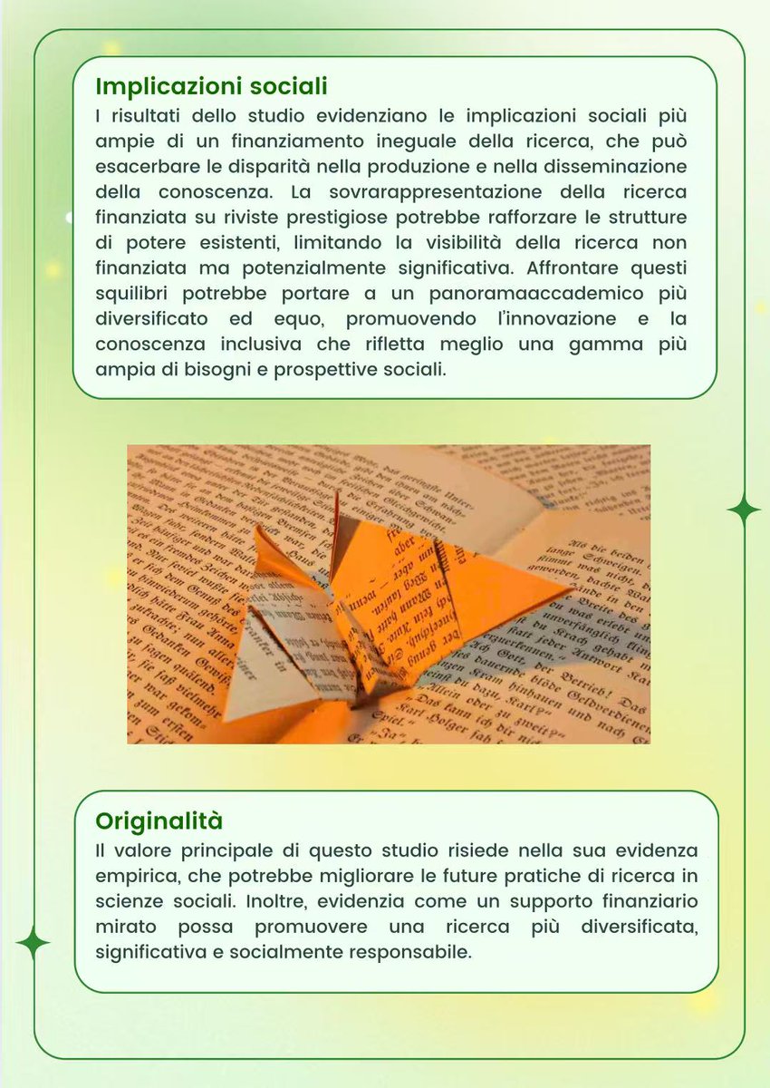 🌍Che legame c’è tra finanziamenti, co-autorialità e sedi di pubblicazione? Un’analisi nei campi di comunicazione, scienze politiche e sociologia! #ricerca #openaccess #accademia #scienzeSociali. Leggi su OMGC, Volume 1, Articolo 2. doi.org/10.1515/omgc-2…