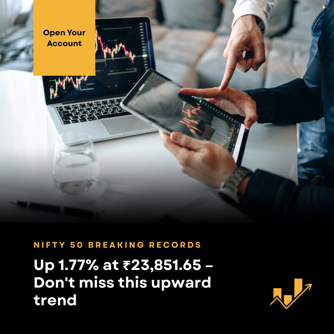 Varunbfc's tweet photo. Up 1.77% at ₹23,851.65 📈 — the momentum is real.
Don’t miss this upward trend. It's your time to trade smart and grow fast! 🚀
💼 Open Your Account Today
🌐 https://t.co/fBmFDZLFyI | https://t.co/t9Zq2q0Ch6
#Nifty50 #MarketHighs #TradingIndia #SmartInvesting #JastroBot https://t.co/EcemHQyLNX