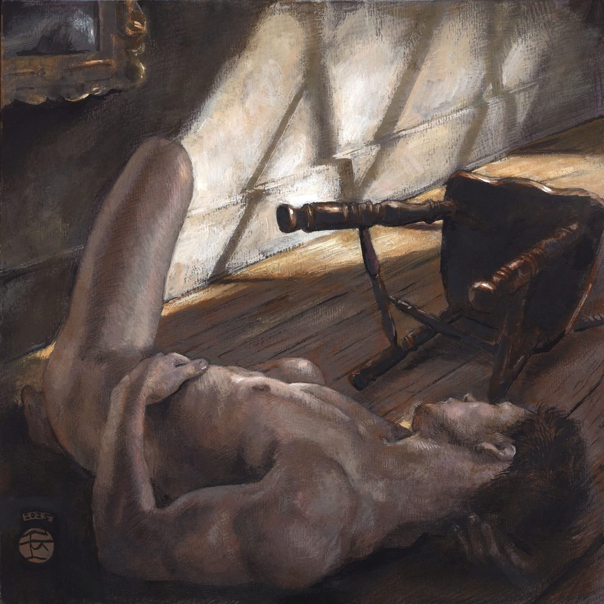 Phillip Gladstone.

New: "Tossed"; acrylic with mixed-media on panel, 10 by 10 inches
Original available on my website philipgladstonestudio.com/pg-studio-stor…