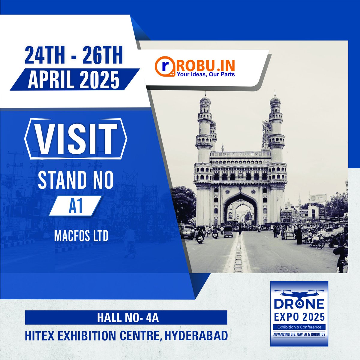 DroneExpo_com's tweet image. We are so excited to announce that &quot;Macfos Limited&quot; is all set to showcase its advanced innovations at Drone Expo &amp;amp; Conference 2025! 🚀

Robu.in

Register: droneexpo.in/visitor-regist…

#ExhibitorAnnouncement #Droneexpo2025 #MacfosLtd #EnergiesSystem #Droneexpo