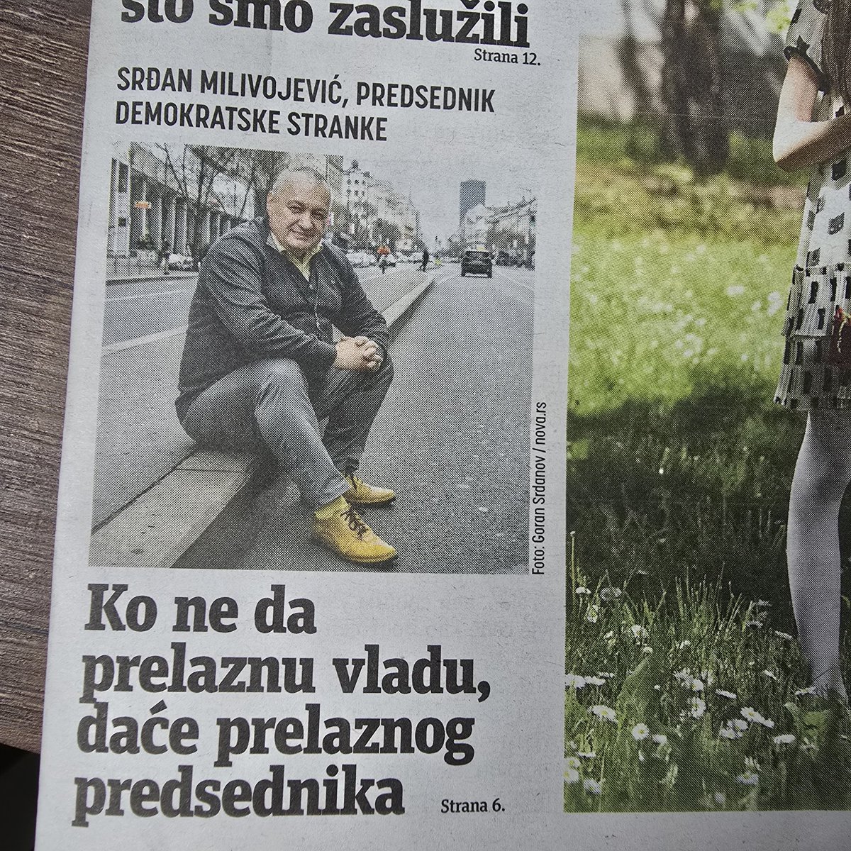 srdjanmil037's tweet photo. Ko ne da Prelaznu vladu daće prelaznog predsednika.
Intervju za novine Nova
@novarsonline
Kroz intervju sam objasnio zašto je DS za Univerzitetsko-ekspertsku vladu i zašto je protiv bilo kakve vlade u kojoj učestvuju predstavnici Vučićevog režima. https://t.co/VKGntNMY8W