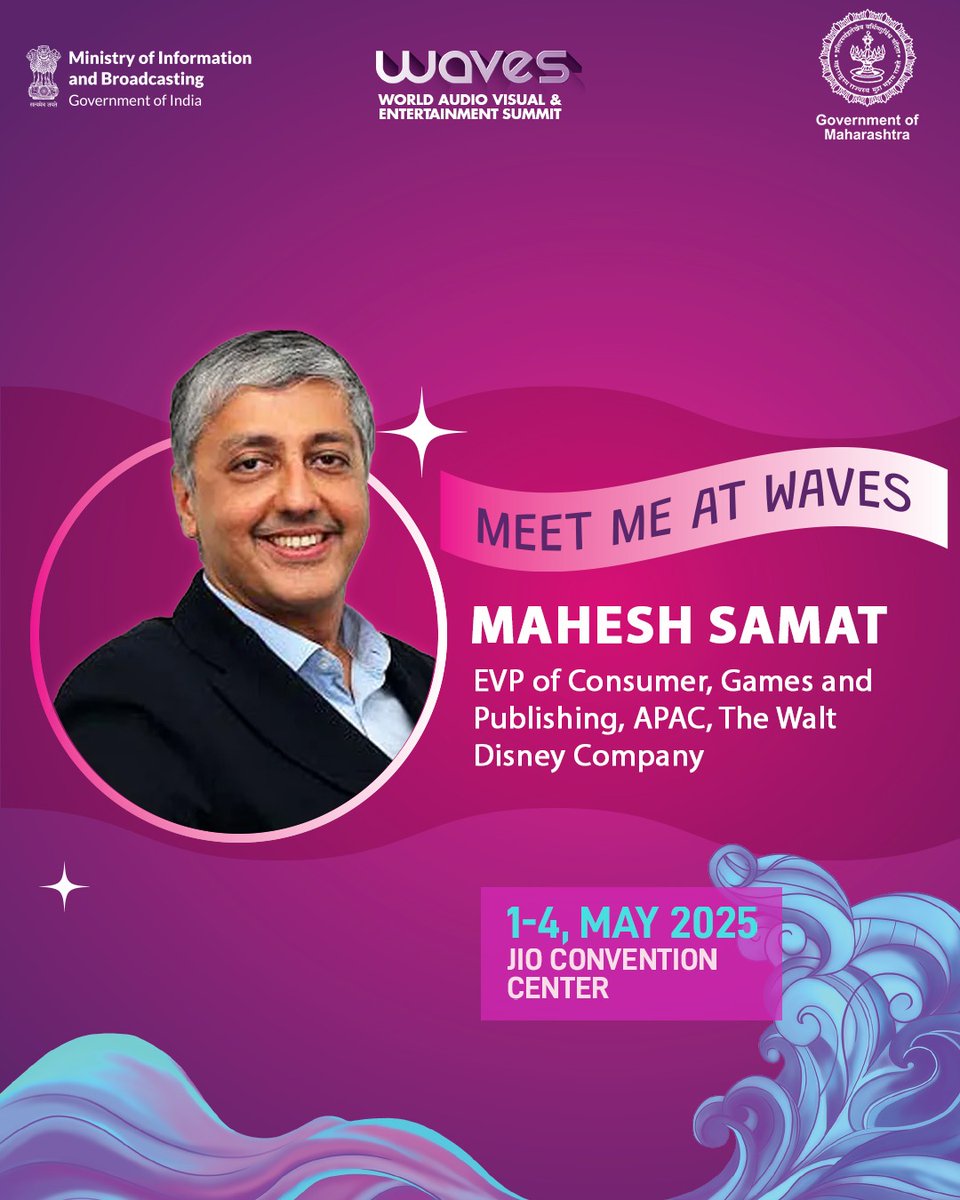WAVES India (@wavesummitindia) on Twitter photo .<a href="/maheshsamat/">Mahesh Samat</a> is here with his unique blend of business acumen and creative vision that has shaped iconic narratives across the globe.
Register: wavesindia.org
#CreateInIndiaChallenge #WAVES #WAVES2025 #WAVESIndia #WAVESummit #WAVESummitIndia .<a href="/maheshsamat/">Mahesh Samat</a> is here with his unique blend of business acumen and creative vision that has shaped iconic narratives across the globe.
Register: wavesindia.org
#CreateInIndiaChallenge #WAVES #WAVES2025 #WAVESIndia #WAVESummit #WAVESummitIndia