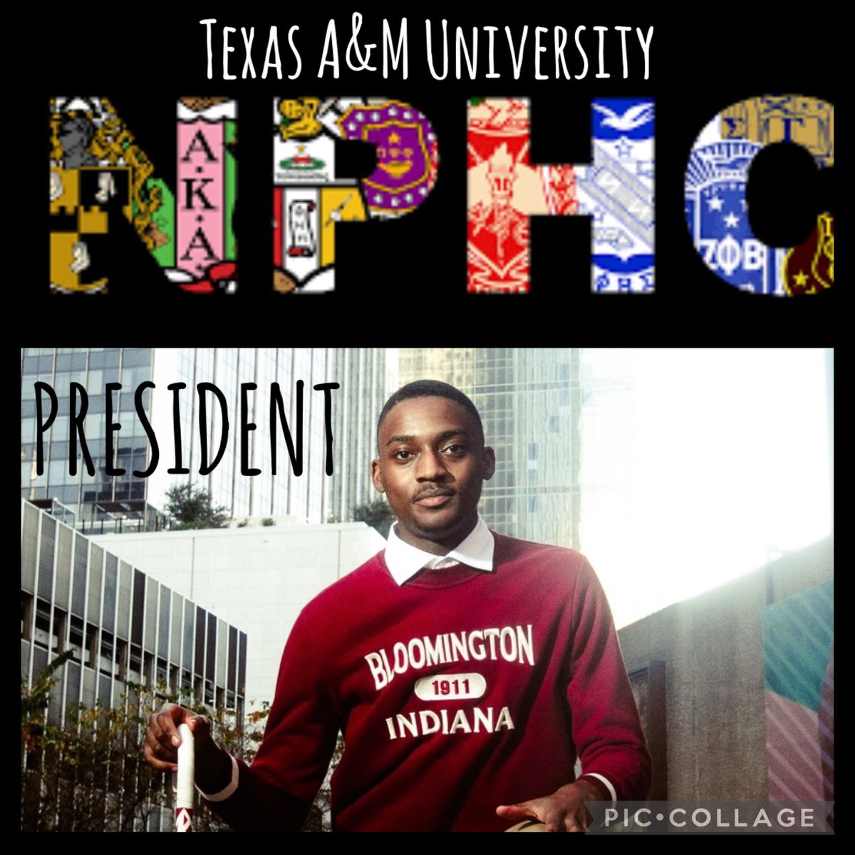 Broderick was elected PRESIDENT - Texas A&amp;M University NPHC ♦️👌🏾 … Congrats Son … Love you!