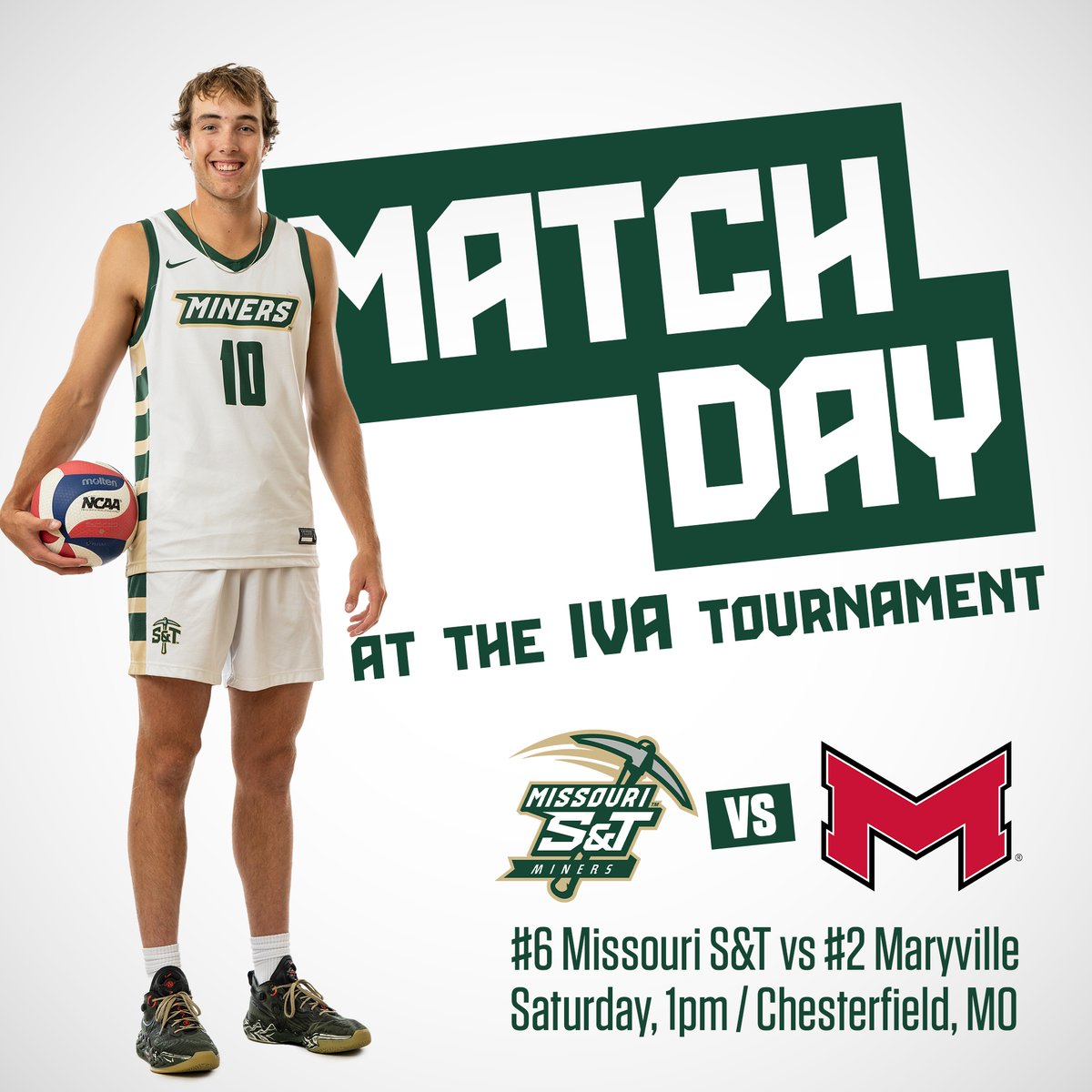IVA semifinal vs a familiar foe at 1pm

Livestream: glvcsn.com/maryville/
Live Stats: maryvillesaints.com/sidearmstats/m…

#minerpride #IVAchampionships