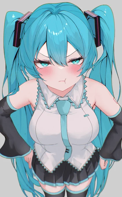 ご機嫌ななめっぽい初音ミクさん 