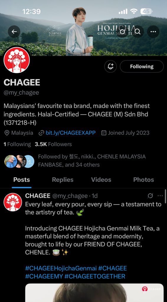 <a href="/ZCHENLE_MY/">CHENLE MALAYSIA FANBASE</a> <a href="/my_chagee/">CHAGEE</a> It would be so memorable for me to be meeting him upclose when he come to malaysia on this 26th. Been his fan for years and getting the opportunity to meet him while enjoying the new chagee hojicha genmai milk tea together with him will give so much joy to me and give me the most