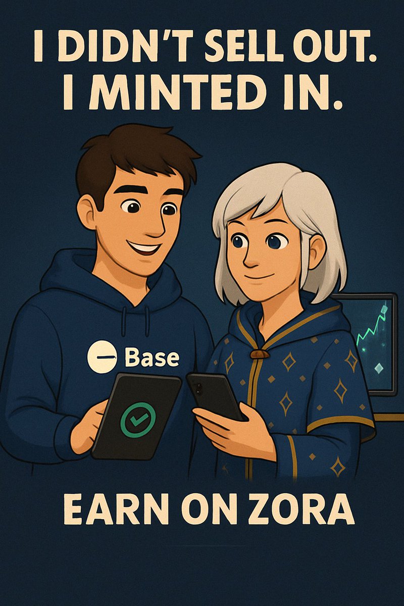Justnameology's tweet photo. Zora is not just for artists. It’s for earners.

I didn’t sell out.
I minted in.

One idea. One vibe. One click.

That’s all it takes to earn on Zora.

https://t.co/QcV1TWxq1q

#ZoraEarn #MintToEarn #ZoraEconomy #CreateOnBase #base #crypto https://t.co/CdmuPTbHVE