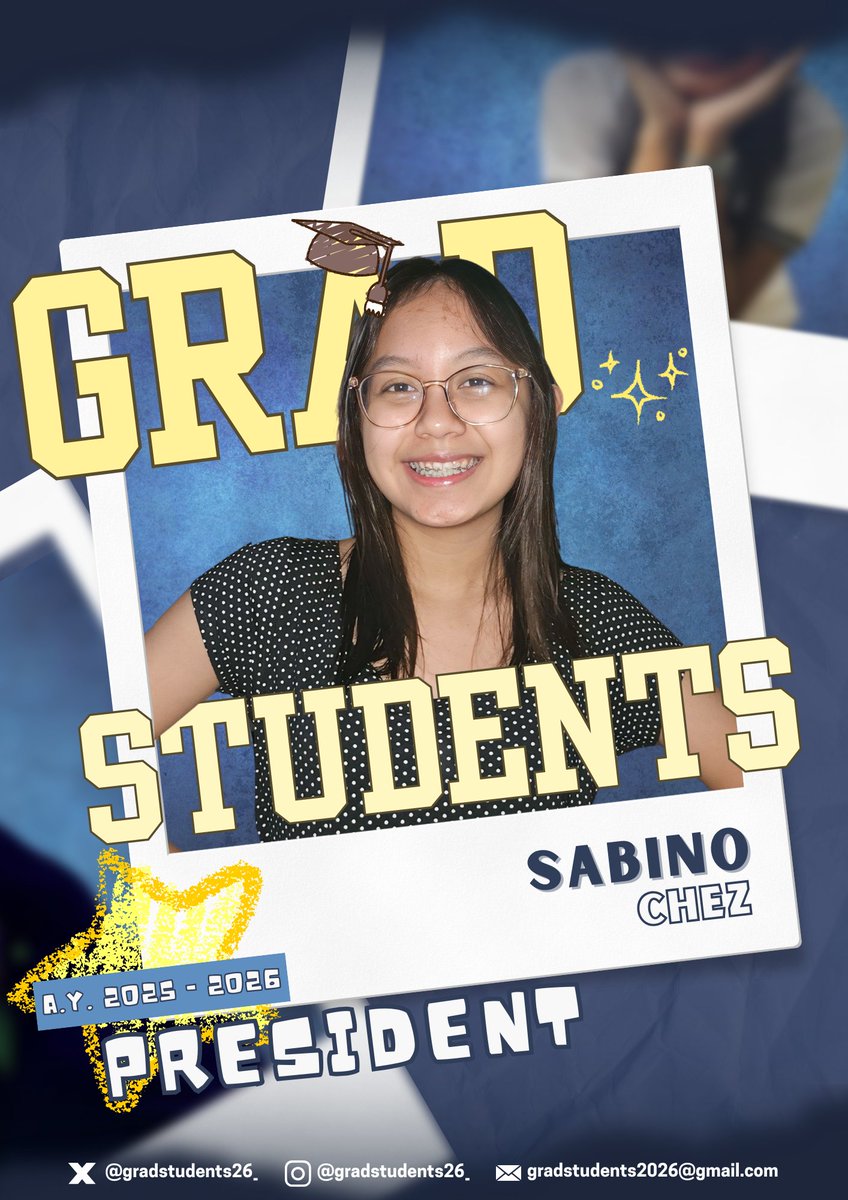 gradstudents26_'s tweet photo. Who are these divas? 🤭

Get to know the GRAD Students outside of the classroom through the posters below!

Meet Chezca, our aspiring President 🩷 https://t.co/dkblgfeiay