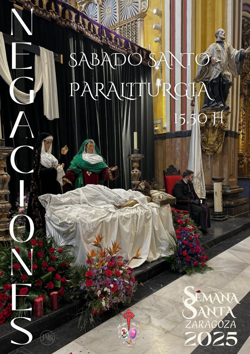 Sábado Santo 2025
Palaliturgia al Cristo de la Cama.

Postrados ante el Cristo de la Cama encontramos consuelo , perdón y la promesa de vida eterna .
En la inquietud del sepulcro ,late la esperanza de su Resurrecion .
<a href="/negaciones_zgz/">Cofradia Negaciones</a>