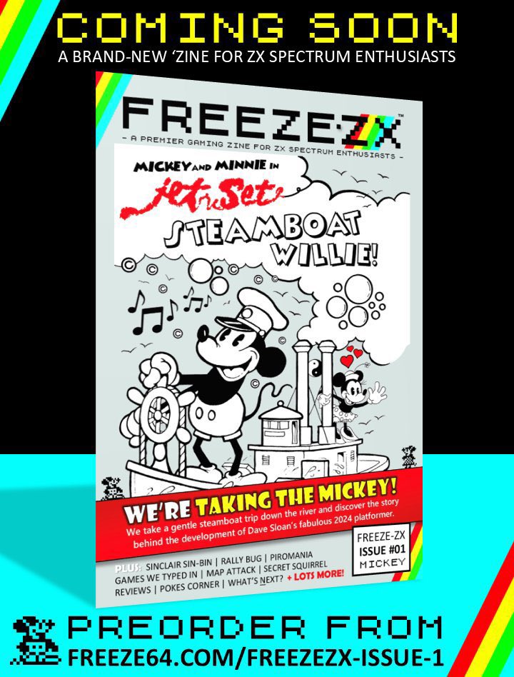 FREEZEZXUK's tweet photo. Calling all #ZXSpectrum enthusiasts!
You can now pre-order our brand-new A5 printed zine FREEZE-ZX issue 1, which is set for Summer 2025 release.
Pre-order today from:
https://t.co/VeYbca73aJ
#ZXSpectrum #Speccy #Sinclair #SinclairSpectrum #ZX81
Please share the news! 😊 https://t.co/y9Sb4ciWJE