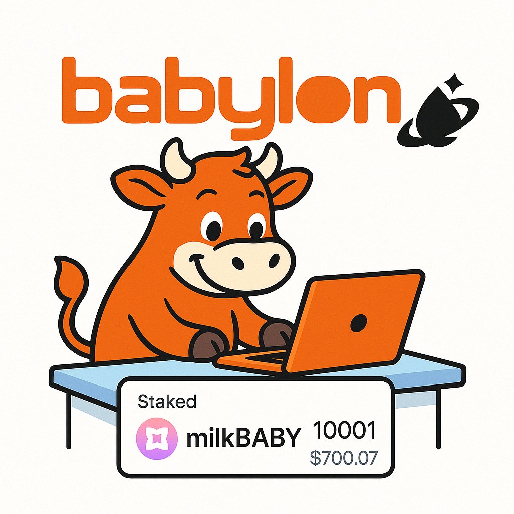SuperEra_Sa's tweet photo. Staked my 10001 $BABY into the high chair the moment #milkBABY dropped. & now waiting for the $milkBABY / $BABY pool on @Tower
It’s gonna learn #DeFi before it learns to crawl.😅
Been riding with #MilkyWay since 2023 — let’s see what kind of yield this kid grows into 😈 https://t.co/SzcRml83bp