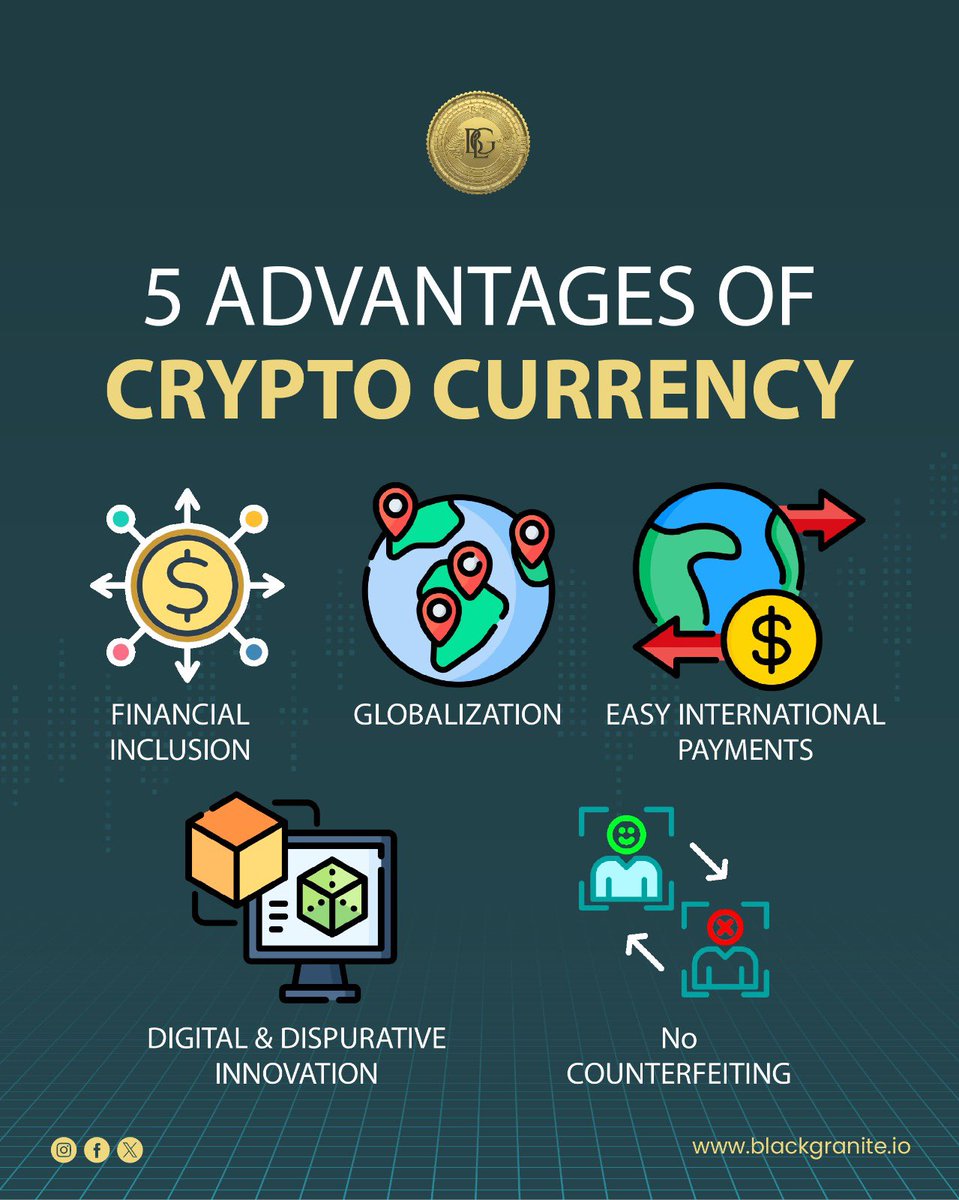 black_granite_'s tweet photo. 5 reasons crypto is changing the game:
•Financial inclusion
•Global access
•Easy intl payments
•Disruptive innovation
•No counterfeiting

BLG is built on this future.
#Crypto #BLGToken #Web3 #Blockchain #DigitalAssets https://t.co/Kj5yVduUlk