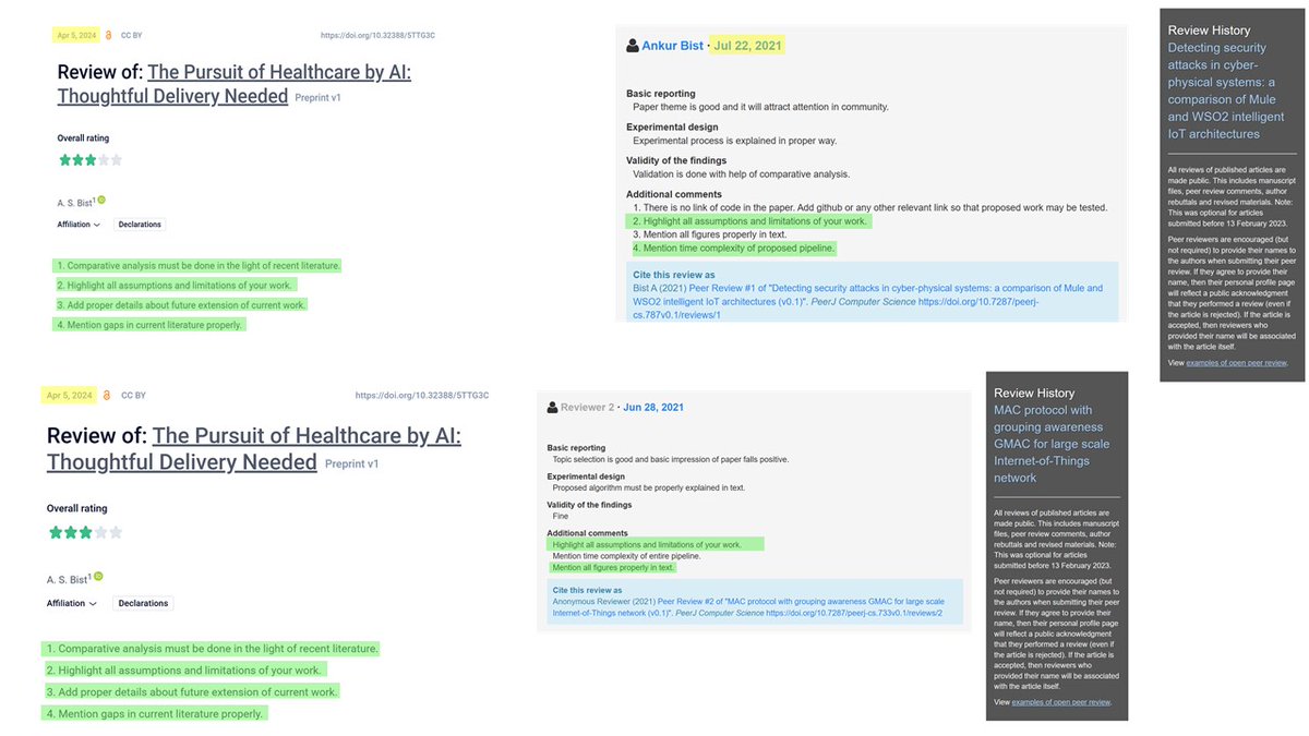 MA Oviedo-Garcia (@maoviedogarcia) on Twitter photo #MiniReviewMill 34 #FakeReview <a href="/qeios/">Qeios</a> <a href="/thePeerJ/">PeerJ Publishing</a>
Reviewer
Ankur Singh Bist <a href="/gehudehradun/">Graphic Era Hill University (Official)</a> 🇮🇳
2 verbatim review reports ➕2 similar review report
🧵 #MiniReviewMill 34 #FakeReview <a href="/qeios/">Qeios</a> <a href="/thePeerJ/">PeerJ Publishing</a>
Reviewer
Ankur Singh Bist <a href="/gehudehradun/">Graphic Era Hill University (Official)</a> 🇮🇳
2 verbatim review reports ➕2 similar review report
🧵