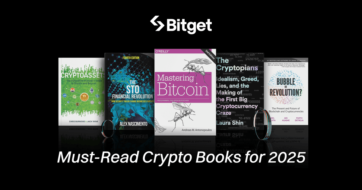 bitget's tweet photo. Crypto knowledge = power. 📚 Stack the odds in your favor with our top 10 must-reads for 2025!
👉 https://t.co/pSKm0KPWAI
#BitgetReads #WorldBookDay https://t.co/Lpz0VNA27j