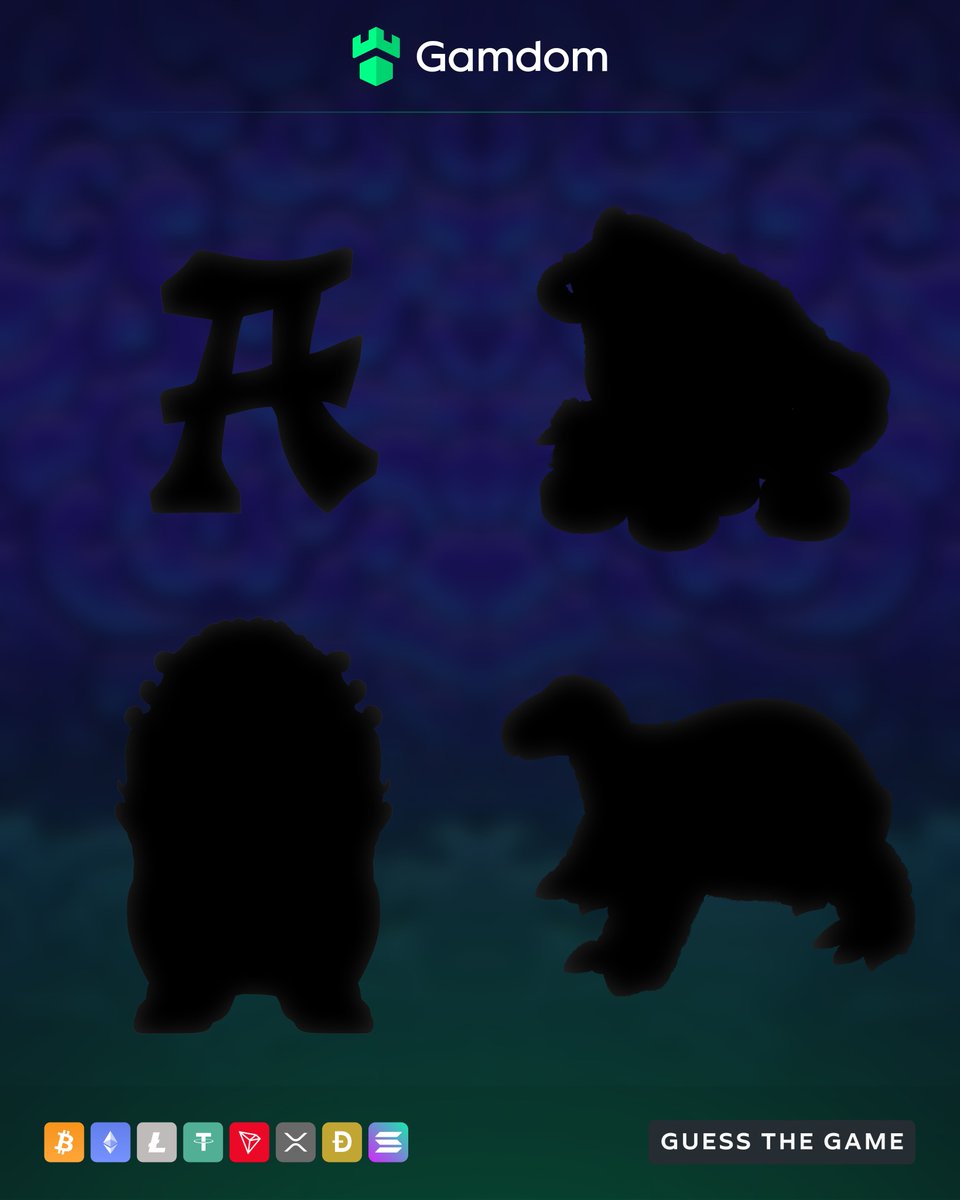 gamdom's tweet image. Can you guess the slot game from these silhouettes? 👀
Drop your guess and userID in the comments, and 🔁 for a chance to win FREE spins! 🎁